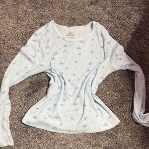 Pink Republic Light Blue Floral Women's Top